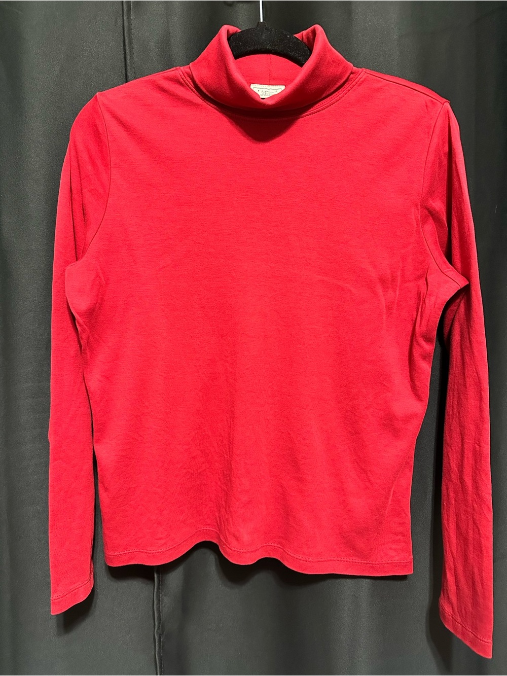 LLBean Womens Medium Regular Solid Supima Cotton Knit Turtleneck Shirt 0BJX7